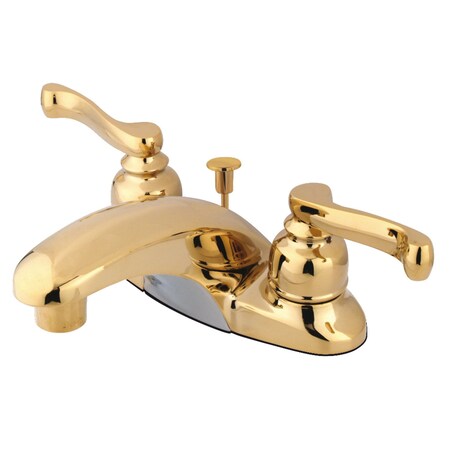 Kingston Brass KB8622FL 4" Centerset Bathroom Faucet, Polished Brass KB8622FL